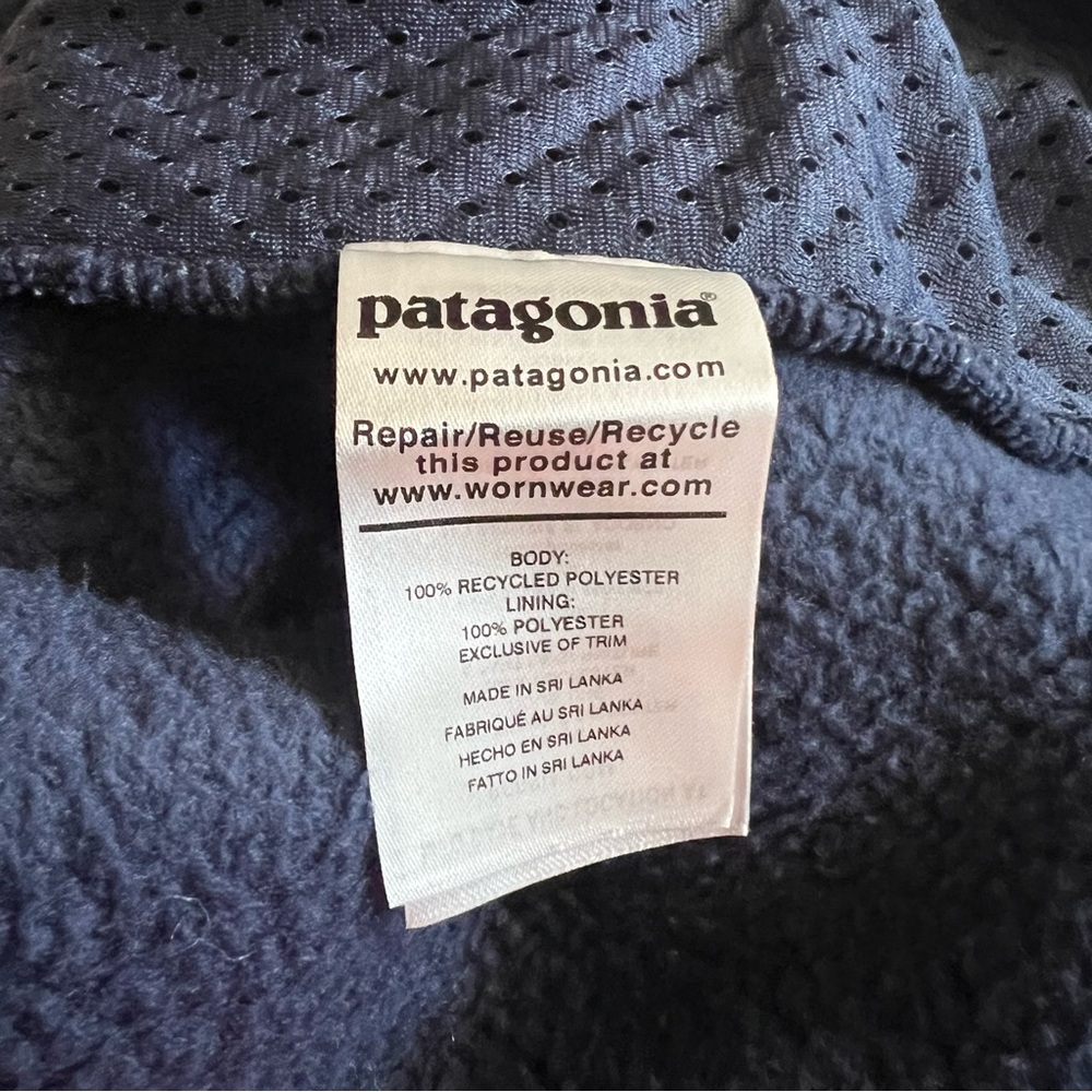 Patagonia Retro-Pile Vest Full Zip Blue Women’s Size XL Warm Winter Hiking - Picture 7 of 7